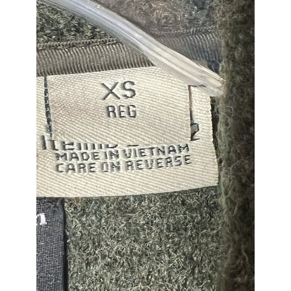 L.L Bean Bellandi Womens Green Boiled Wool Jacket Chore Coat  Classic Outdoor XS - Picture 9 of 10